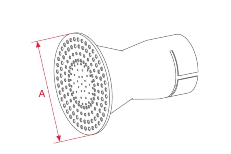 Leister 152mm Diameter Sieve Reflector 107.335 for HOTWIND, LHS 61S, LE 5000 HT & VULCAN SYSTEM 6kW - schematic