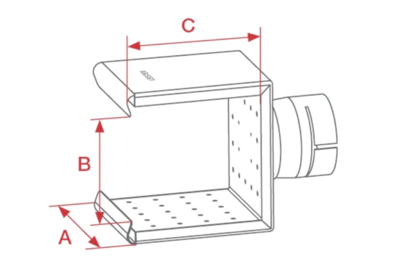 Leister 152x110x137mm Sieve Reflector Schematic 107.336 for HOTWIND, LHS 61S, LE 5000 HT & VULCAN SYSTEM 6kW