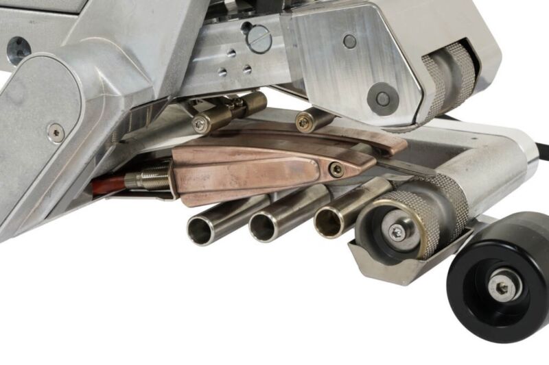 Leister COMET 700 60/90mm Wedge Welder 120V/230V optional Test Channel wedge close up