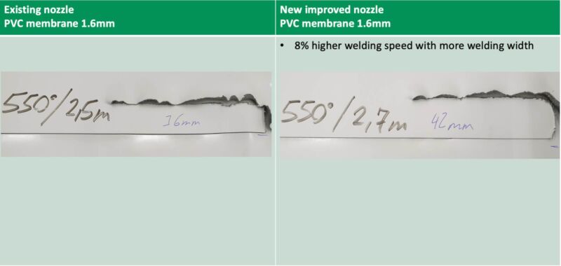 Leister SCRAPING NOZZLE 170.119 for UNIROOF 700 & 300 weld comparison 2