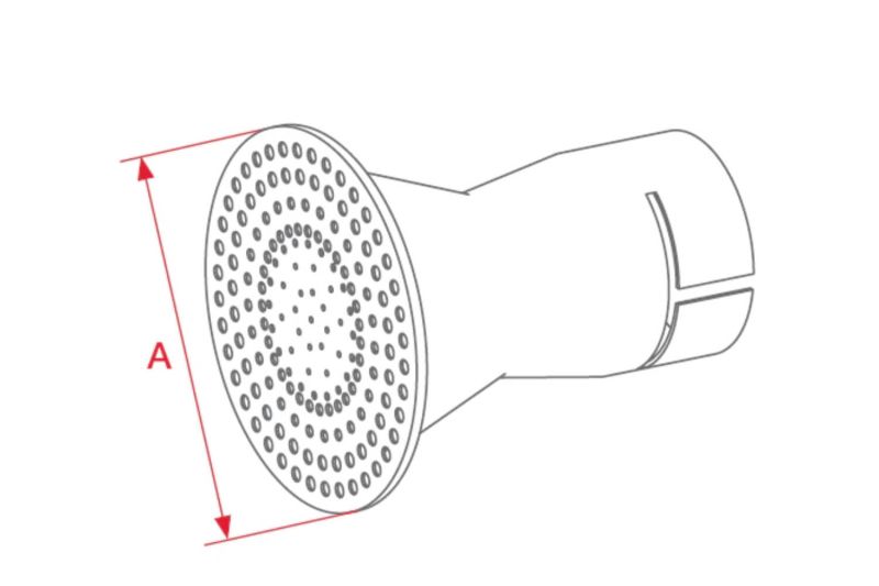Leister 152mm Diameter Sieve Reflector 107.335 for HOTWIND, LHS 61S, LE 5000 HT & VULCAN SYSTEM 6kW - schematic
