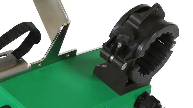 Leister MINIFLOOR 230v Drive Unit 154.330 for automatic floor laying welder close up of TRIAC attachment collet