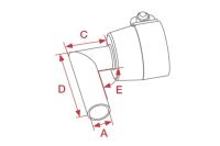 Leister 5mm Tubular Nozzle 90º curved 131.867 for HOT JET S & LABOR S schematic