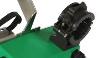 Leister MINIFLOOR 120v Drive Unit 154.337 for Vinyl Floor Laying close up of TRIAC hot air tool attachment collet