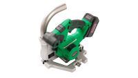Leister GROOVER 500-LP 167.451 battery powered with 3.5mm Parabolic TCT Blade for Vinyl Floor Welding (no bag, side image)