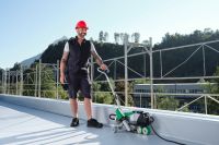 Leister VARIMAT 500 230V 3680W 173.182 automatic roof welder job site application 1