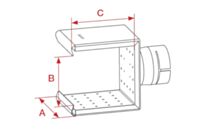 Leister 75x45x91mm Sieve Reflector Schematic 106.143 for HOTWIND, LHS 61S, LE 5000 HT & VULCAN SYSTEM 6kW