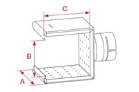 Leister 152x110x137mm Sieve Reflector Schematic 107.336 for HOTWIND, LHS 61S, LE 5000 HT & VULCAN SYSTEM 6kW