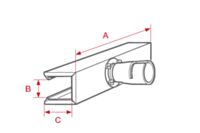 Leister 400x56x64mm Shell Reflector schematic 107.342 for HOTWIND, LHS 61S, LE 5000 HT & VULCAN SYSTEM 6kW