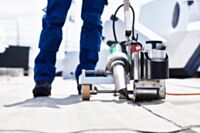 Leister BITUMAT B2 Welding Machine 75mm/100mm 230v 32A modified bitumen roof welding shot 2