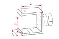 Leister 75x75x91mm Sieve Reflector Schematic 107.329 for HOTWIND, LHS 61S, LE 5000 HT & VULCAN SYSTEM 6kW