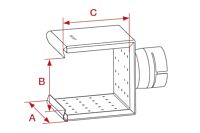 Leister 152x110x137mm Sieve Reflector Schematic 107.336 for HOTWIND, LHS 61S, LE 5000 HT & VULCAN SYSTEM 6kW