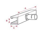 Leister 400x56x64mm Shell Reflector schematic 107.342 for HOTWIND, LHS 61S, LE 5000 HT & VULCAN SYSTEM 6kW