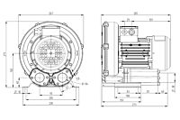 Leister CHINOOK Air Recirculation Industrial Process Blower 3x230/400V 750W 177.073 schematic