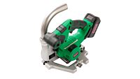 Leister GROOVER 500-LP 167.451 battery powered with 3.5mm Parabolic TCT Blade for Vinyl Floor Welding (no bag, side image)