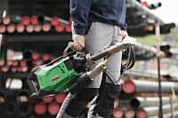 Leister WELDPLAST 600 230v 16A for Plastic Welding 170.461 on site showing integral carry handle
