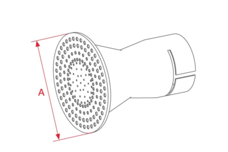 Leister 152mm Diameter Sieve Reflector 107.335 for HOTWIND, LHS 61S, LE 5000 HT & VULCAN SYSTEM 6kW - schematic