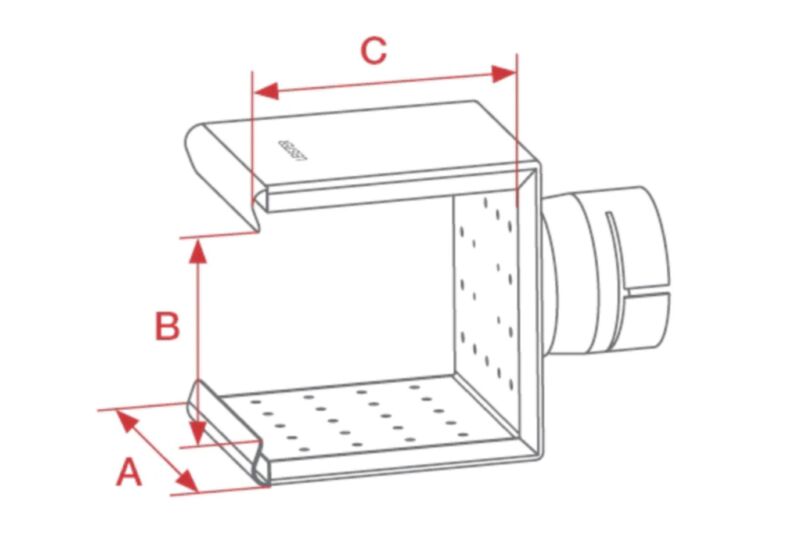 Leister 152x110x137mm Sieve Reflector Schematic 107.336 for HOTWIND, LHS 61S, LE 5000 HT & VULCAN SYSTEM 6kW