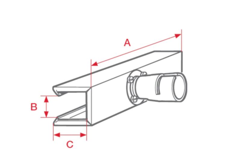 Leister 400x56x64mm Shell Reflector schematic 107.342 for HOTWIND, LHS 61S, LE 5000 HT & VULCAN SYSTEM 6kW