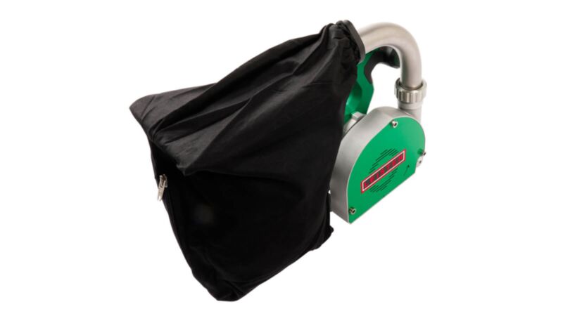 Leister GROOVER 500-LP 167.451 battery powered with 3.5mm Parabolic TCT Blade for Vinyl Floor Welding (rear bag image)