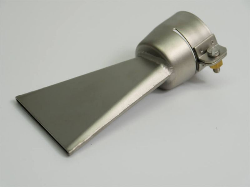 Leister 60mm Wide Slot Straight Nozzle for Bitumen 107.129 (side)