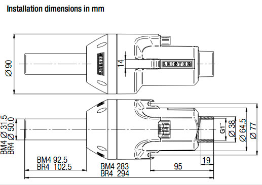IGNITER BM4 &amp; BR4 Installation Dimensions
