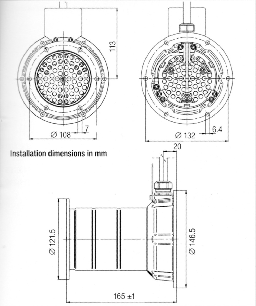 LE 10000 DF-C Installation Dimensions