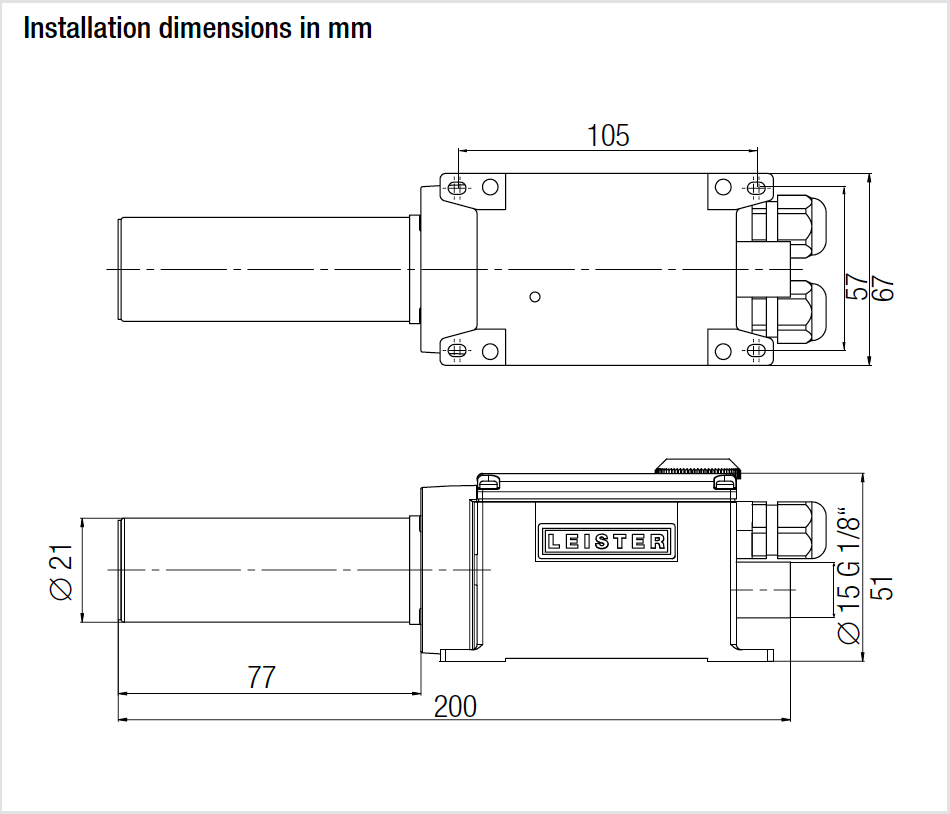 LHS 15 Installation Dimensions