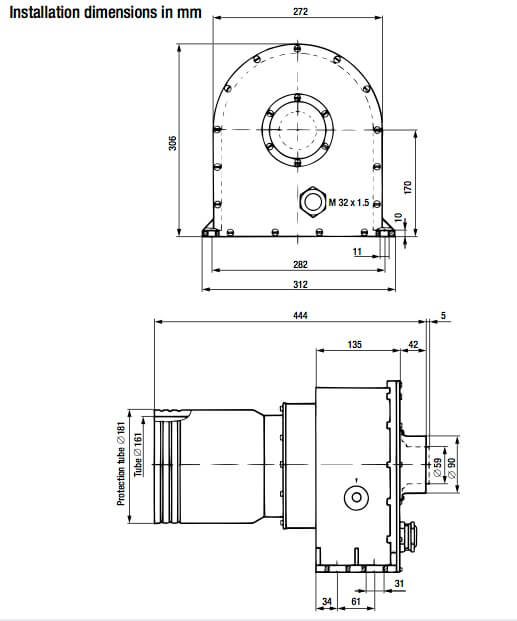 LHS91 Installation Dimensions